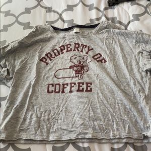 Property of coffee cropped tee